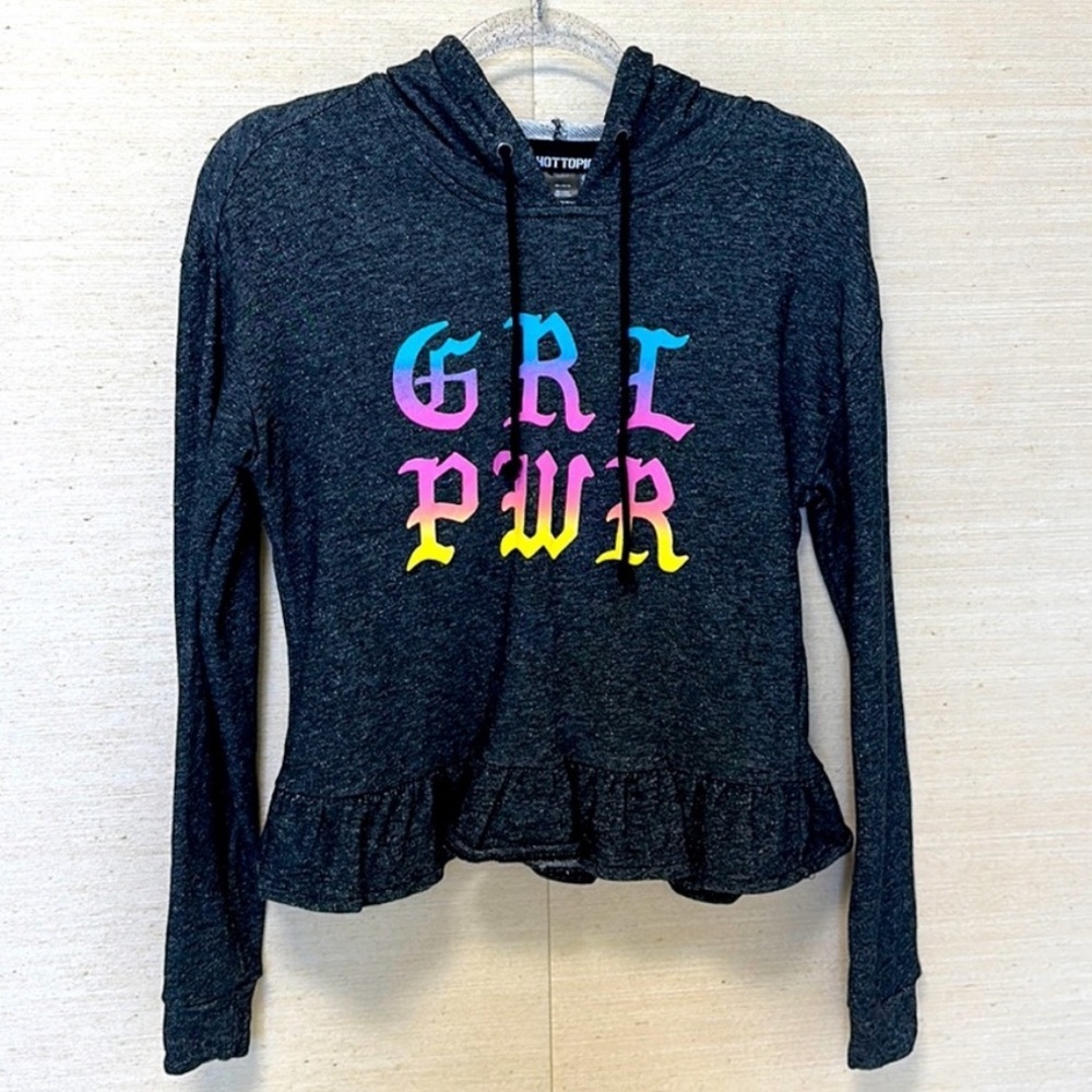 Hot Topic • Girl Power Lightweight Sweatshirt Hoodie • Sz XS/S • NEW!